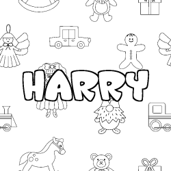 Coloración del nombre HARRY - decorado juguetes