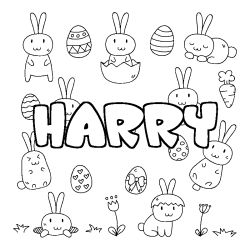 Dibujo para colorear HARRY - decorado Pascua