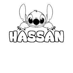 Dibujo para colorear HASSAN - decorado Stitch