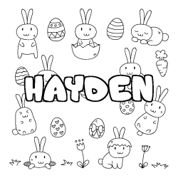 Dibujo para colorear HAYDEN - decorado Pascua