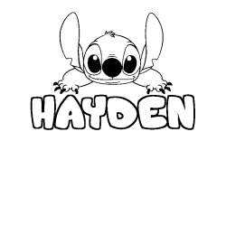 Dibujo para colorear HAYDEN - decorado Stitch