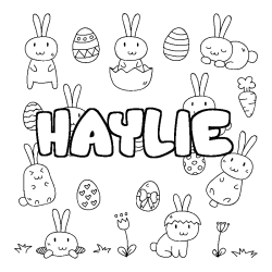 Coloración del nombre HAYLIE - decorado Pascua