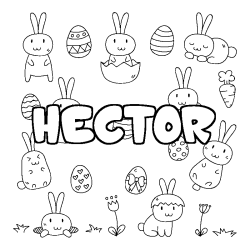 Dibujo para colorear HECTOR - decorado Pascua