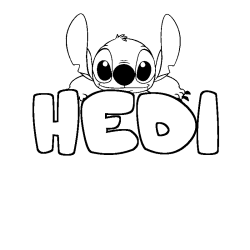 Dibujo para colorear HEDI - decorado Stitch