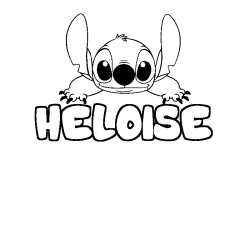 Coloración del nombre HELOISE - decorado Stitch