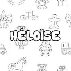 Coloración del nombre HÉLOÏSE - decorado juguetes