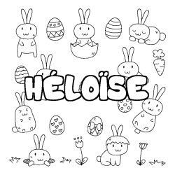 Coloración del nombre HÉLOÏSE - decorado Pascua