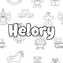 Coloración del nombre Helory - decorado juguetes