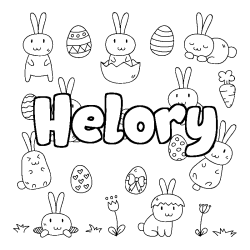 Coloración del nombre Helory - decorado Pascua