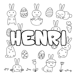 Dibujo para colorear HENRI - decorado Pascua