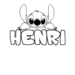 Dibujo para colorear HENRI - decorado Stitch