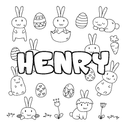 Dibujo para colorear HENRY - decorado Pascua