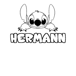 Dibujo para colorear HERMANN - decorado Stitch