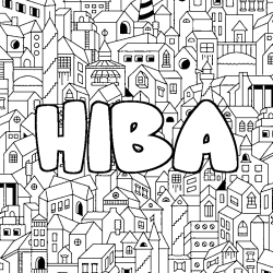 Coloración del nombre HIBA - decorado ciudad