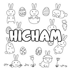 Dibujo para colorear HICHAM - decorado Pascua