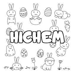 Dibujo para colorear HICHEM - decorado Pascua