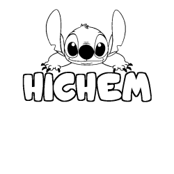 Dibujo para colorear HICHEM - decorado Stitch