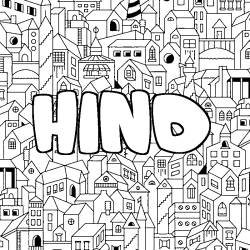 Coloración del nombre HIND - decorado ciudad