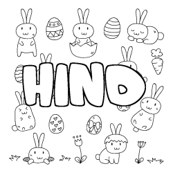 Coloración del nombre HIND - decorado Pascua