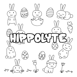 Dibujo para colorear HIPPOLYTE - decorado Pascua