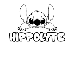 Dibujo para colorear HIPPOLYTE - decorado Stitch