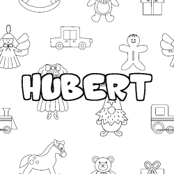 Dibujo para colorear HUBERT - decorado juguetes