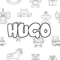 Coloración del nombre HUGO - decorado juguetes