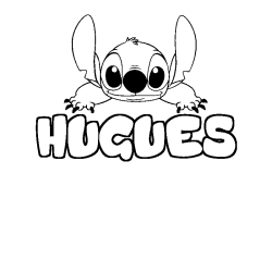 Dibujo para colorear HUGUES - decorado Stitch