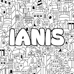 Coloración del nombre IANIS - decorado ciudad