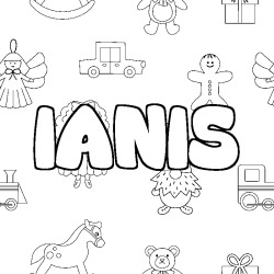 Coloración del nombre IANIS - decorado juguetes