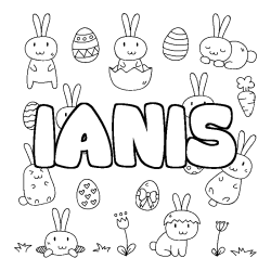 Coloración del nombre IANIS - decorado Pascua