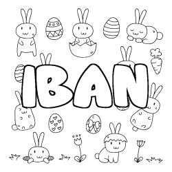 Coloración del nombre IBAN - decorado Pascua