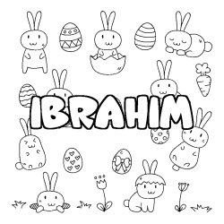 Dibujo para colorear IBRAHIM - decorado Pascua