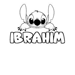 Dibujo para colorear IBRAHIM - decorado Stitch