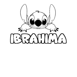 Dibujo para colorear IBRAHIMA - decorado Stitch