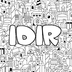 Coloración del nombre IDIR - decorado ciudad