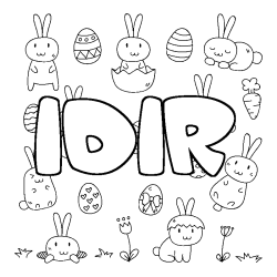 Dibujo para colorear IDIR - decorado Pascua