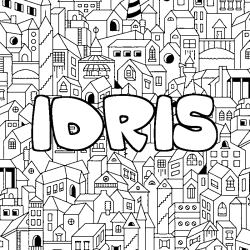 Dibujo para colorear IDRIS - decorado ciudad