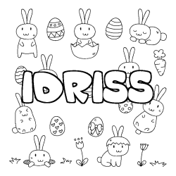 Dibujo para colorear IDRISS - decorado Pascua