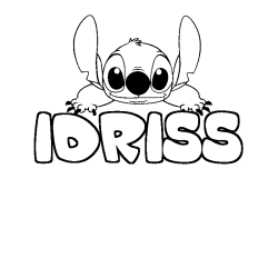 Dibujo para colorear IDRISS - decorado Stitch