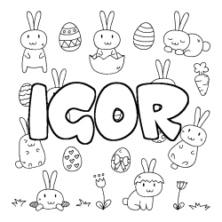 Dibujo para colorear IGOR - decorado Pascua