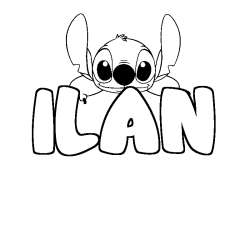 Dibujo para colorear ILAN - decorado Stitch