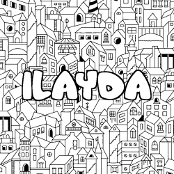 Coloración del nombre ILAYDA - decorado ciudad