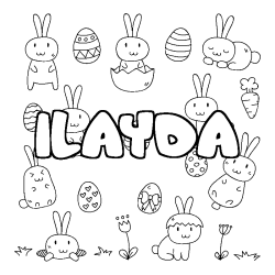 Dibujo para colorear ILAYDA - decorado Pascua
