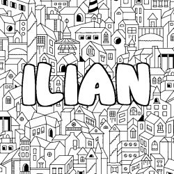 Dibujo para colorear ILIAN - decorado ciudad