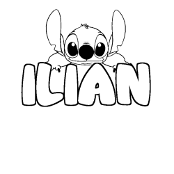 Dibujo para colorear ILIAN - decorado Stitch