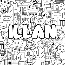 Dibujo para colorear ILLAN - decorado ciudad