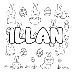 Coloración del nombre ILLAN - decorado Pascua