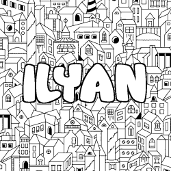 Dibujo para colorear ILYAN - decorado ciudad