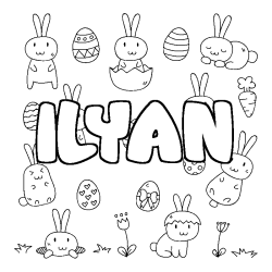 Coloración del nombre ILYAN - decorado Pascua